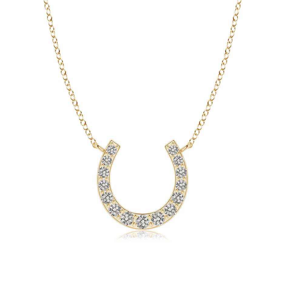 1.2mm KI3 Classic Diamond Horseshoe Necklace in Yellow Gold 