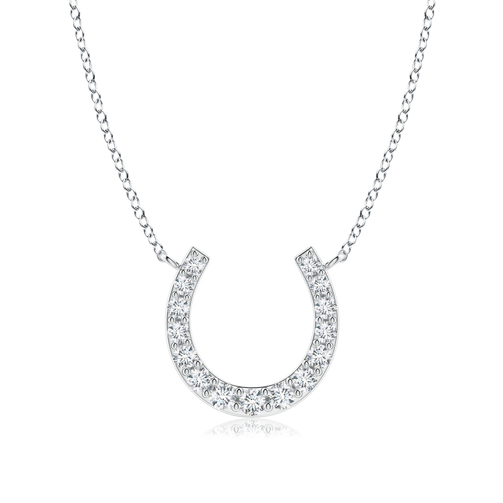 2.5mm GVS2 Classic Diamond Horseshoe Necklace in P950 Platinum