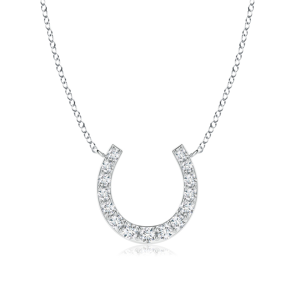 2.5mm GVS2 Classic Diamond Horseshoe Necklace in P950 Platinum 