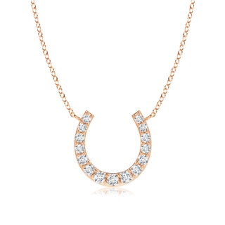 2.5mm GVS2 Classic Diamond Horseshoe Necklace in Rose Gold