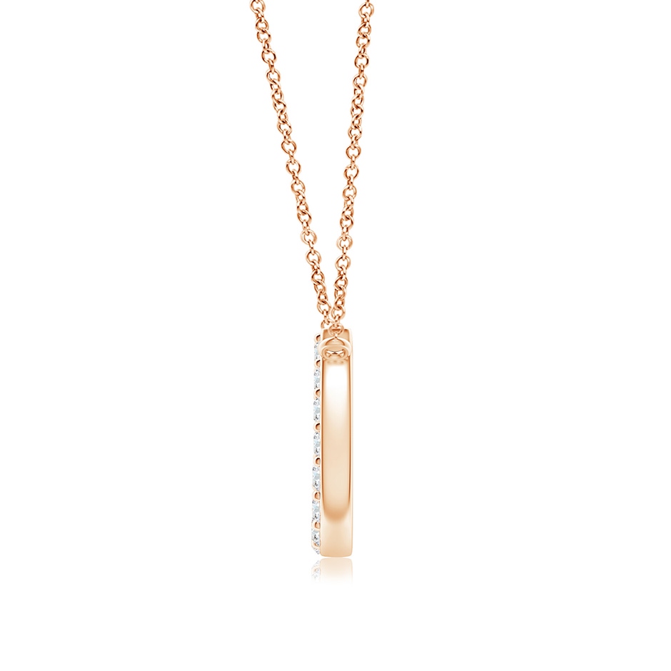2.5mm GVS2 Classic Diamond Horseshoe Necklace in Rose Gold side 199