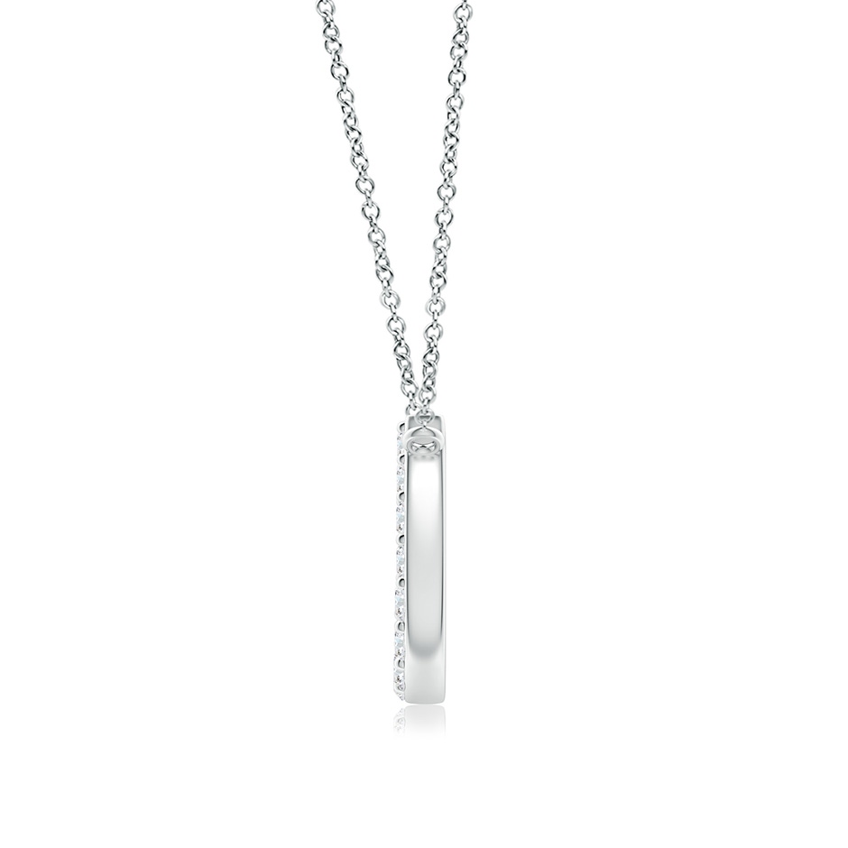 2.5mm GVS2 Classic Diamond Horseshoe Necklace in White Gold side 199