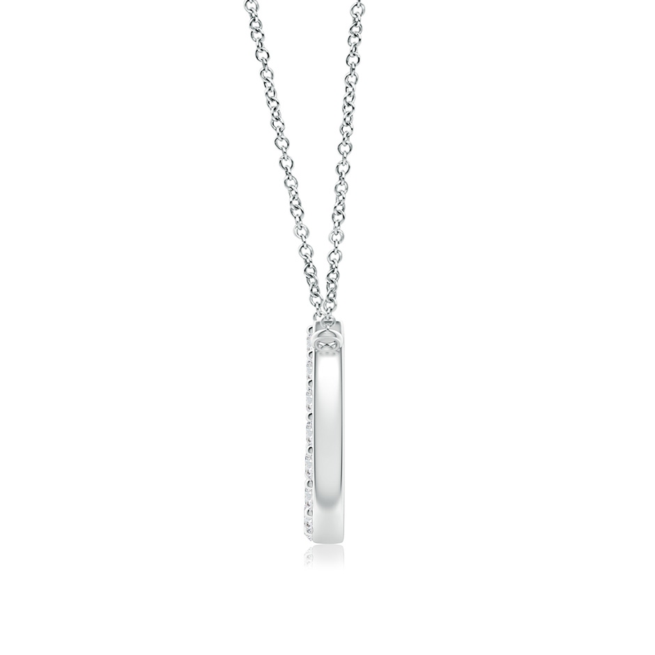 2.5mm HSI2 Classic Diamond Horseshoe Necklace in P950 Platinum side 199