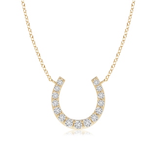 2.5mm HSI2 Classic Diamond Horseshoe Necklace in Yellow Gold