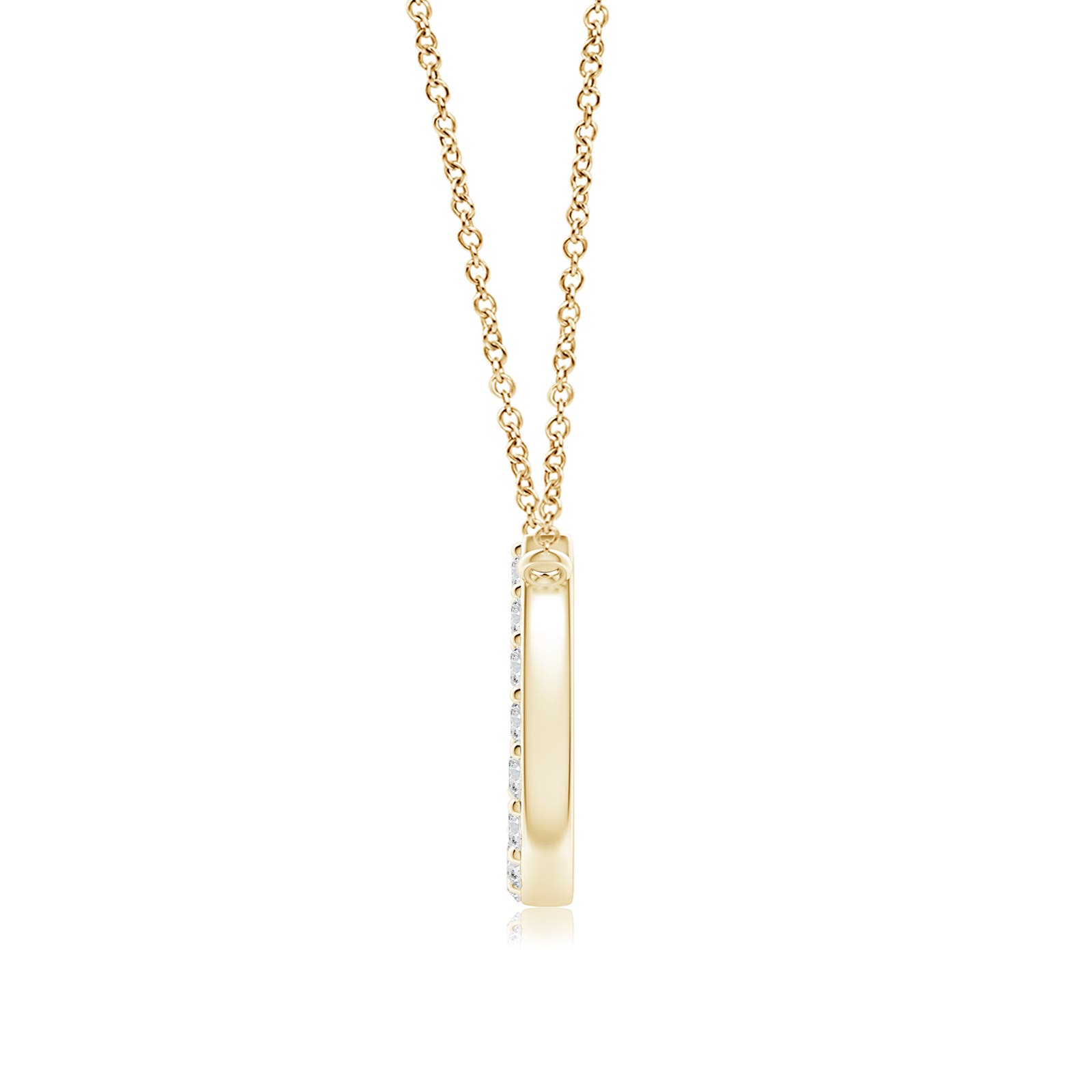 2.5mm HSI2 Classic Diamond Horseshoe Necklace in Yellow Gold