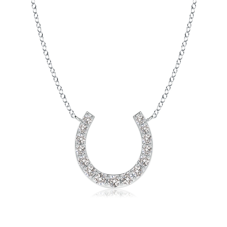 2.5mm IJI1I2 Classic Diamond Horseshoe Necklace in White Gold 