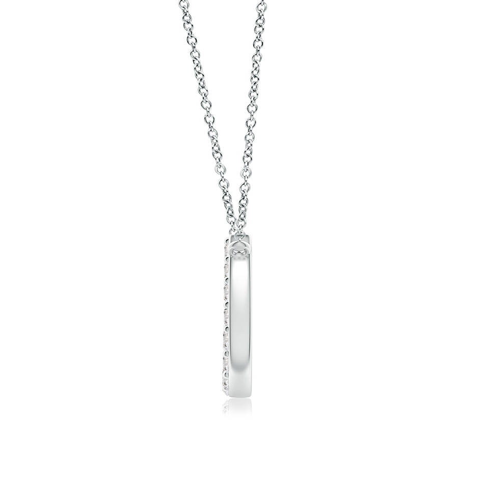 2.5mm IJI1I2 Classic Diamond Horseshoe Necklace in White Gold side 199