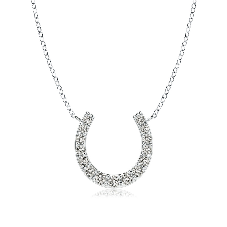 2.5mm KI3 Classic Diamond Horseshoe Necklace in White Gold 