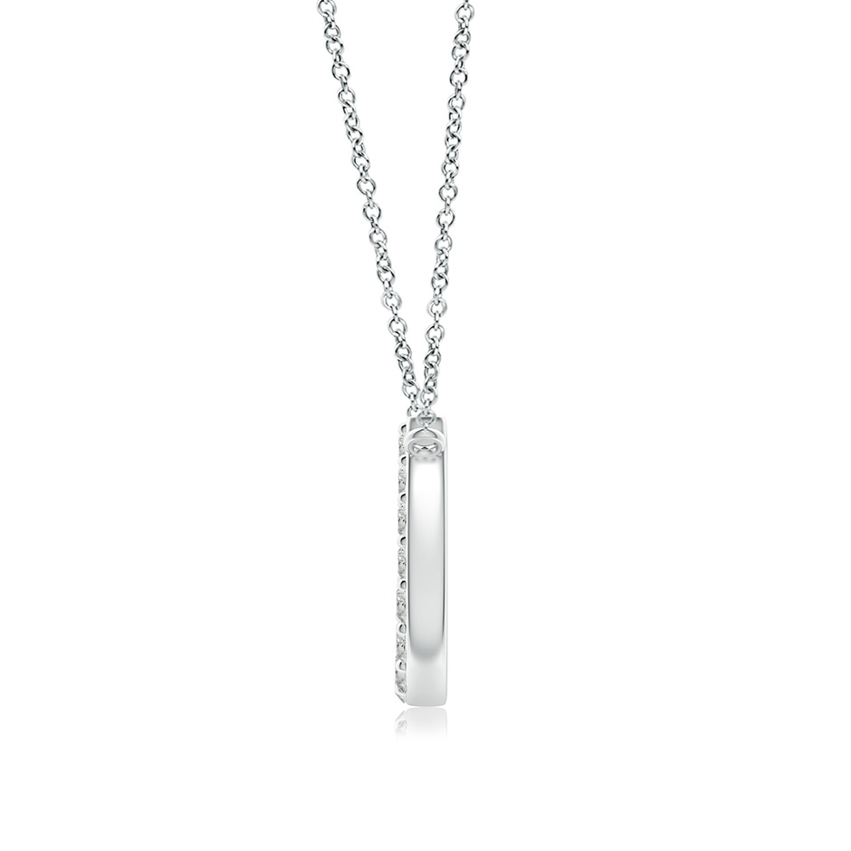 2.5mm KI3 Classic Diamond Horseshoe Necklace in White Gold side 199