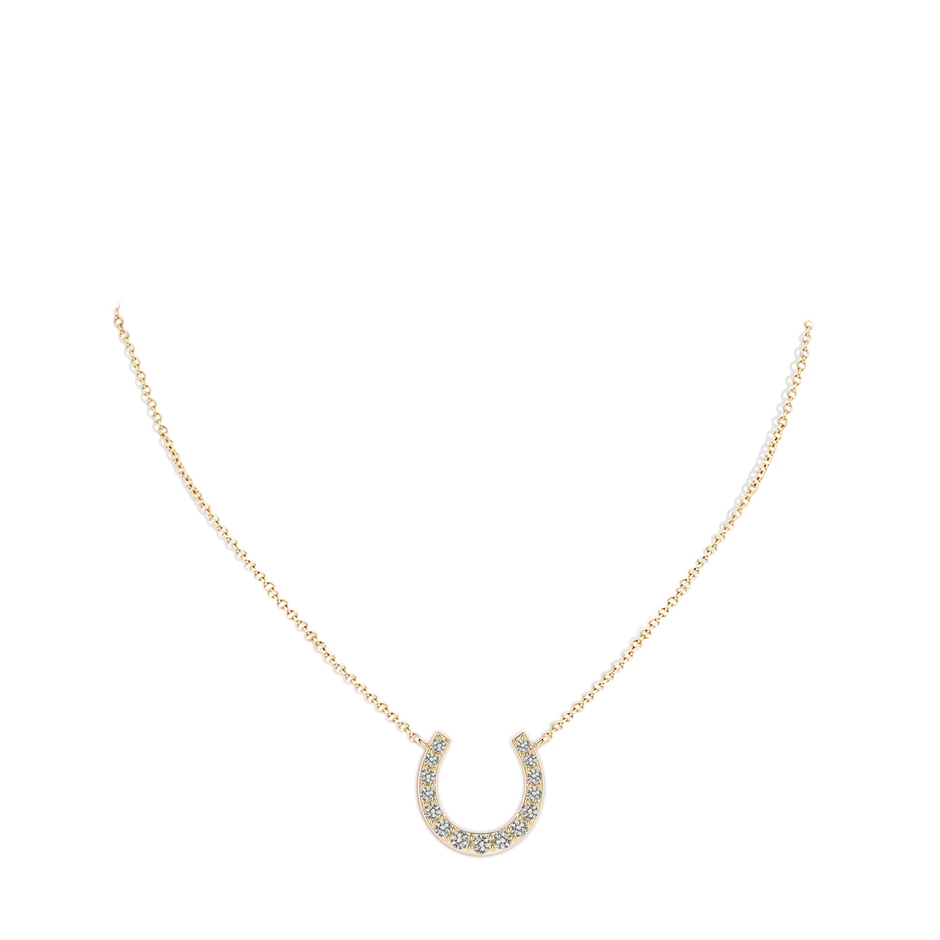 2.5mm KI3 Classic Diamond Horseshoe Necklace in Yellow Gold pen