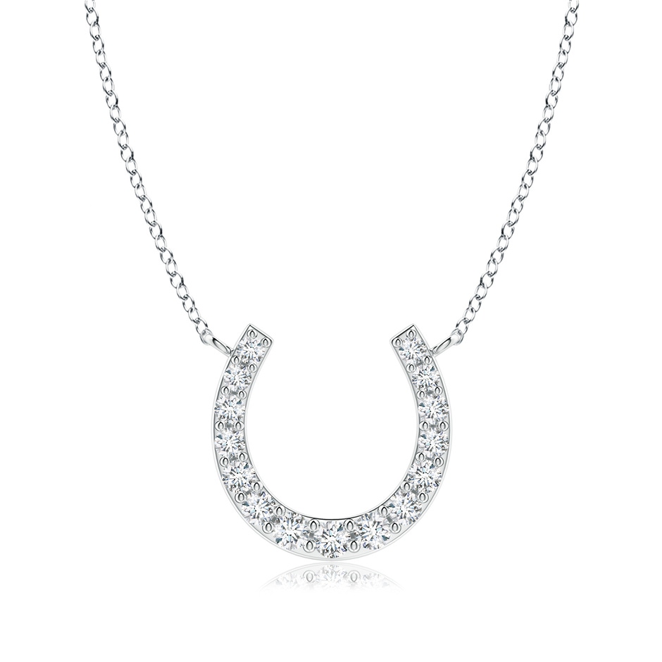 2.7mm GVS2 Classic Diamond Horseshoe Necklace in P950 Platinum 