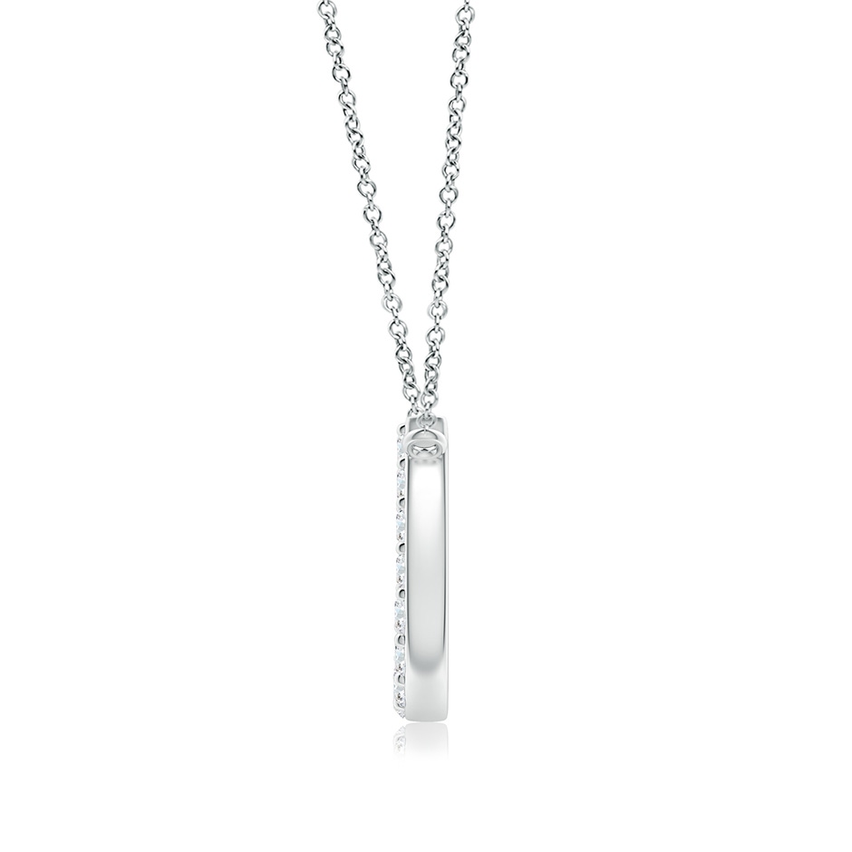2.7mm GVS2 Classic Diamond Horseshoe Necklace in P950 Platinum side 199