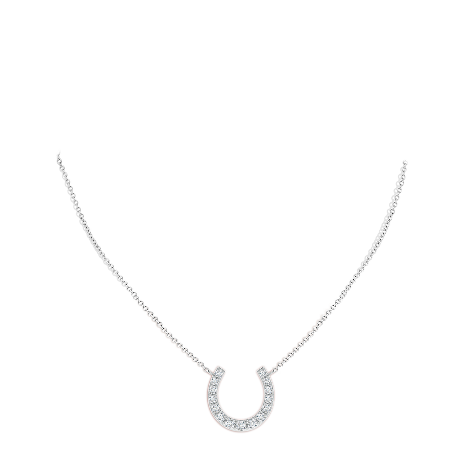 2.7mm GVS2 Classic Diamond Horseshoe Necklace in P950 Platinum pen