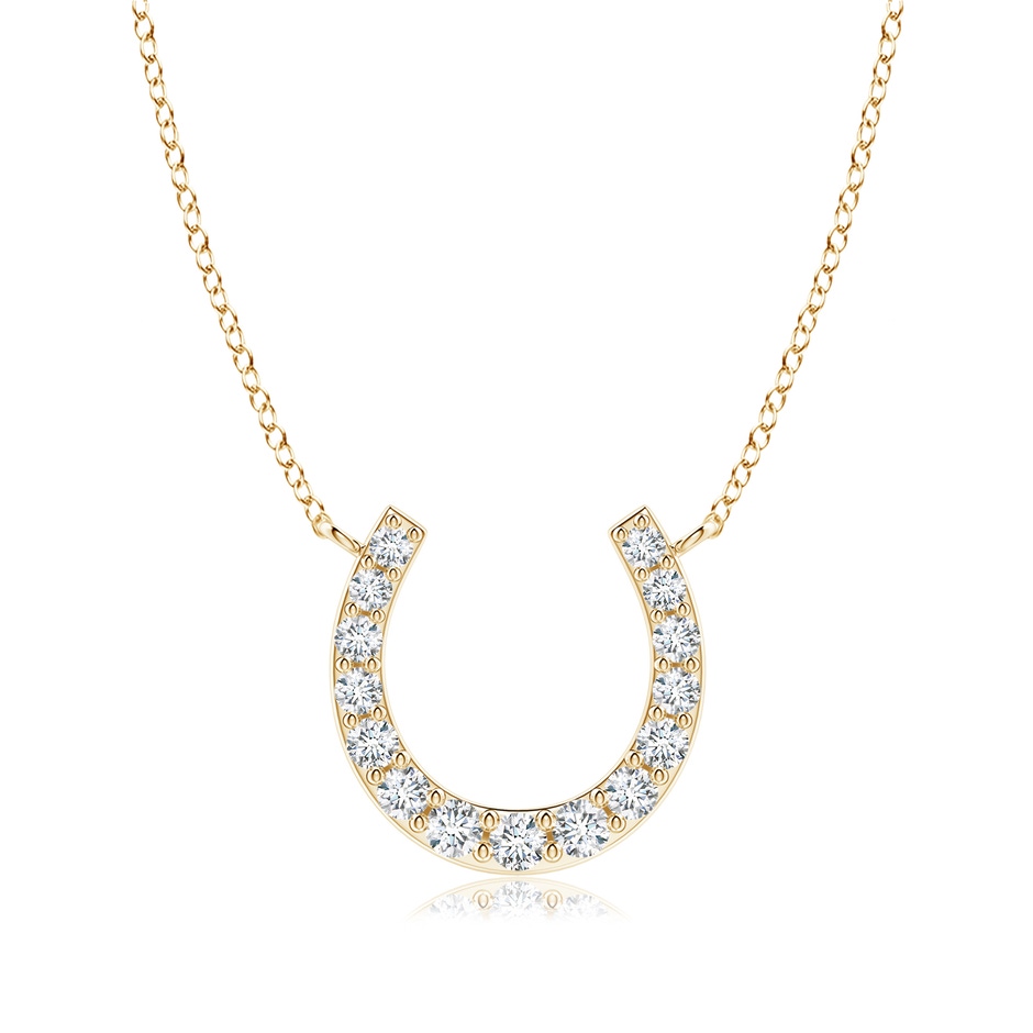 2.7mm GVS2 Classic Diamond Horseshoe Necklace in Yellow Gold 