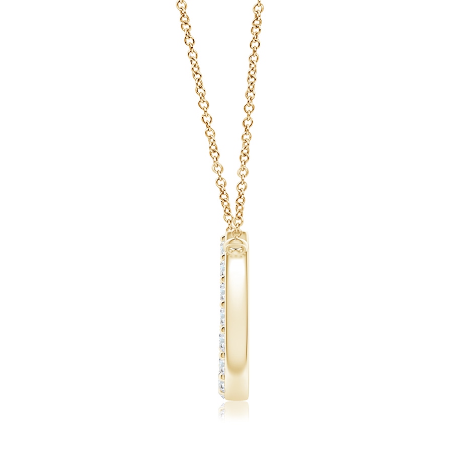 2.7mm GVS2 Classic Diamond Horseshoe Necklace in Yellow Gold side 199