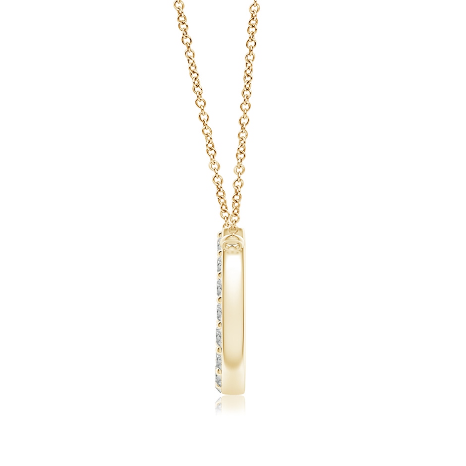 2.7mm KI3 Classic Diamond Horseshoe Necklace in Yellow Gold side 199