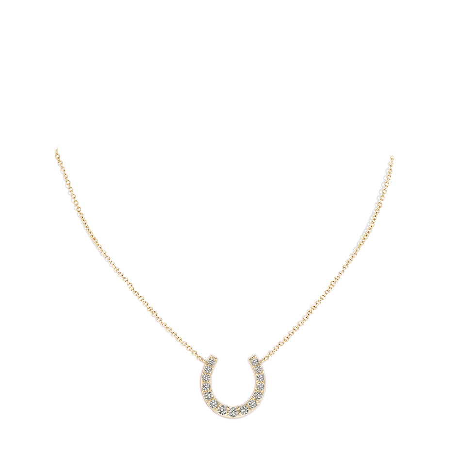 2.7mm KI3 Classic Diamond Horseshoe Necklace in Yellow Gold pen