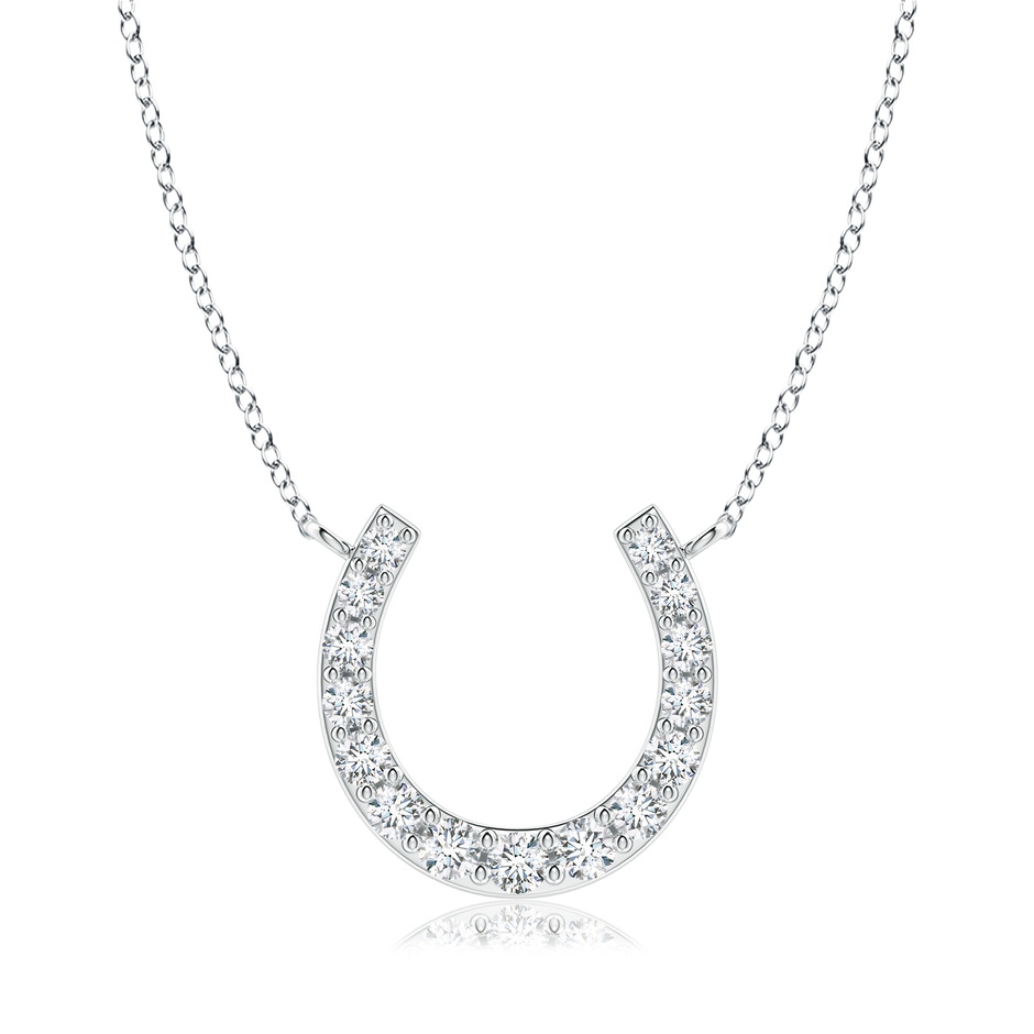 3.1mm GVS2 Classic Diamond Horseshoe Necklace in P950 Platinum 