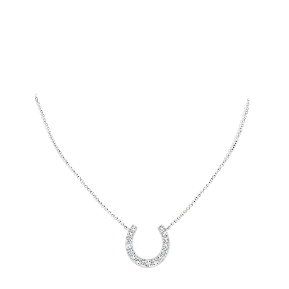3.1mm GVS2 Classic Diamond Horseshoe Necklace in P950 Platinum pen