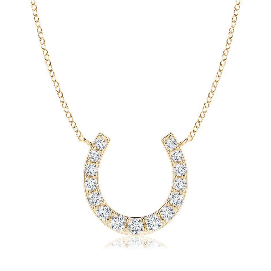 3.1mm GVS2 Classic Diamond Horseshoe Necklace in Yellow Gold 