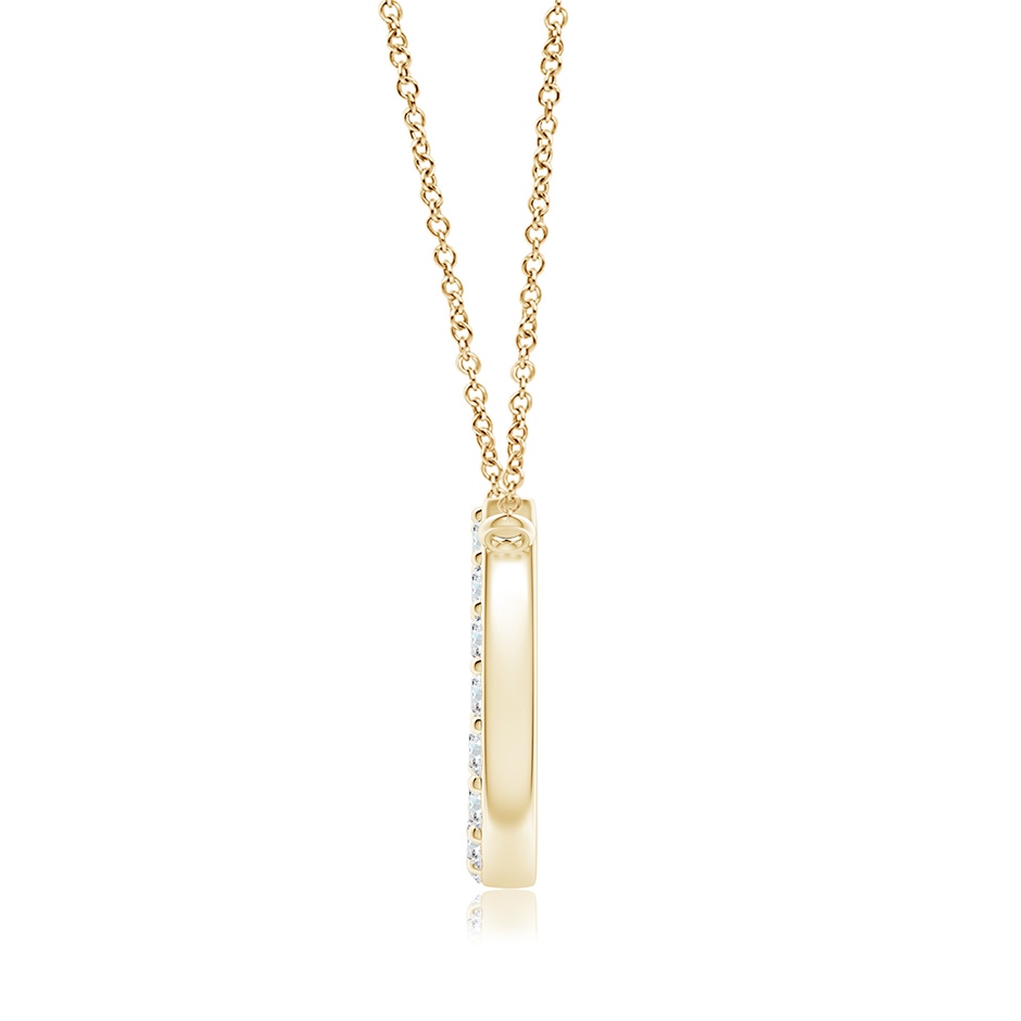 3.1mm GVS2 Classic Diamond Horseshoe Necklace in Yellow Gold side 199