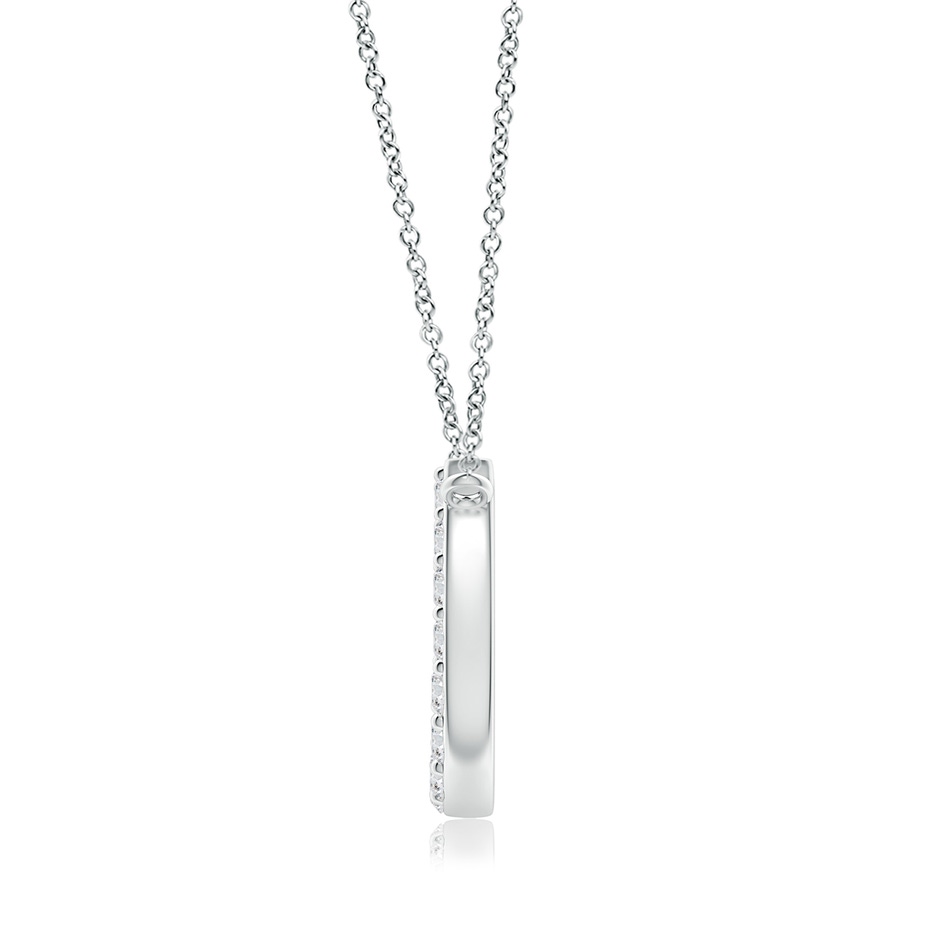 3.1mm HSI2 Classic Diamond Horseshoe Necklace in P950 Platinum side 199