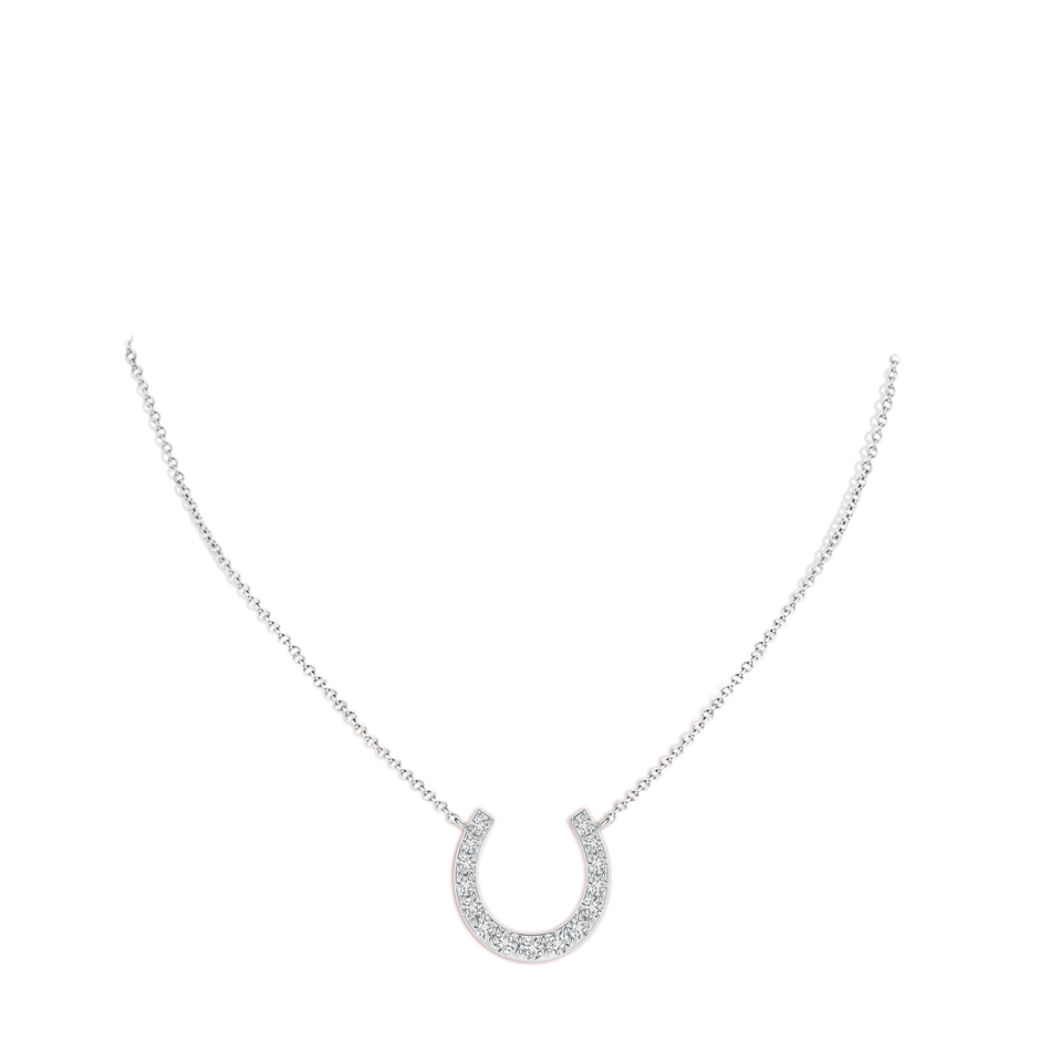 3.1mm HSI2 Classic Diamond Horseshoe Necklace in P950 Platinum pen