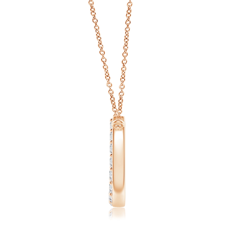 3.1mm HSI2 Classic Diamond Horseshoe Necklace in Rose Gold side 199