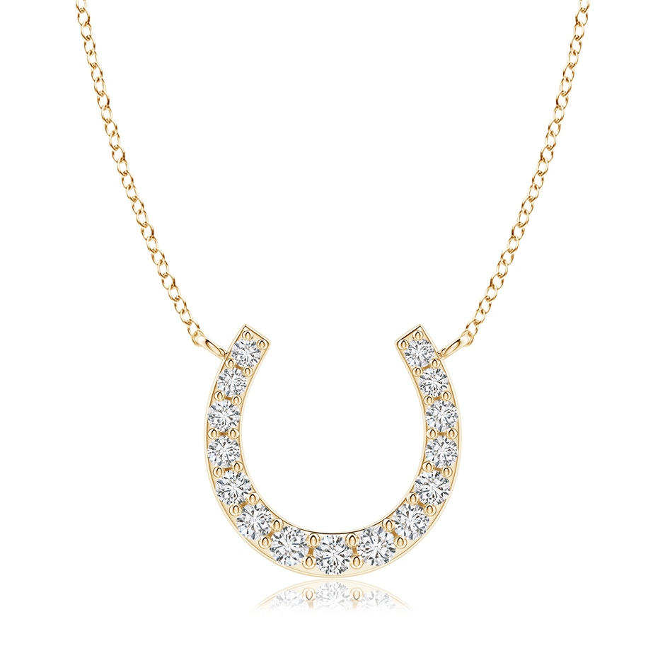 3.1mm HSI2 Classic Diamond Horseshoe Necklace in Yellow Gold 