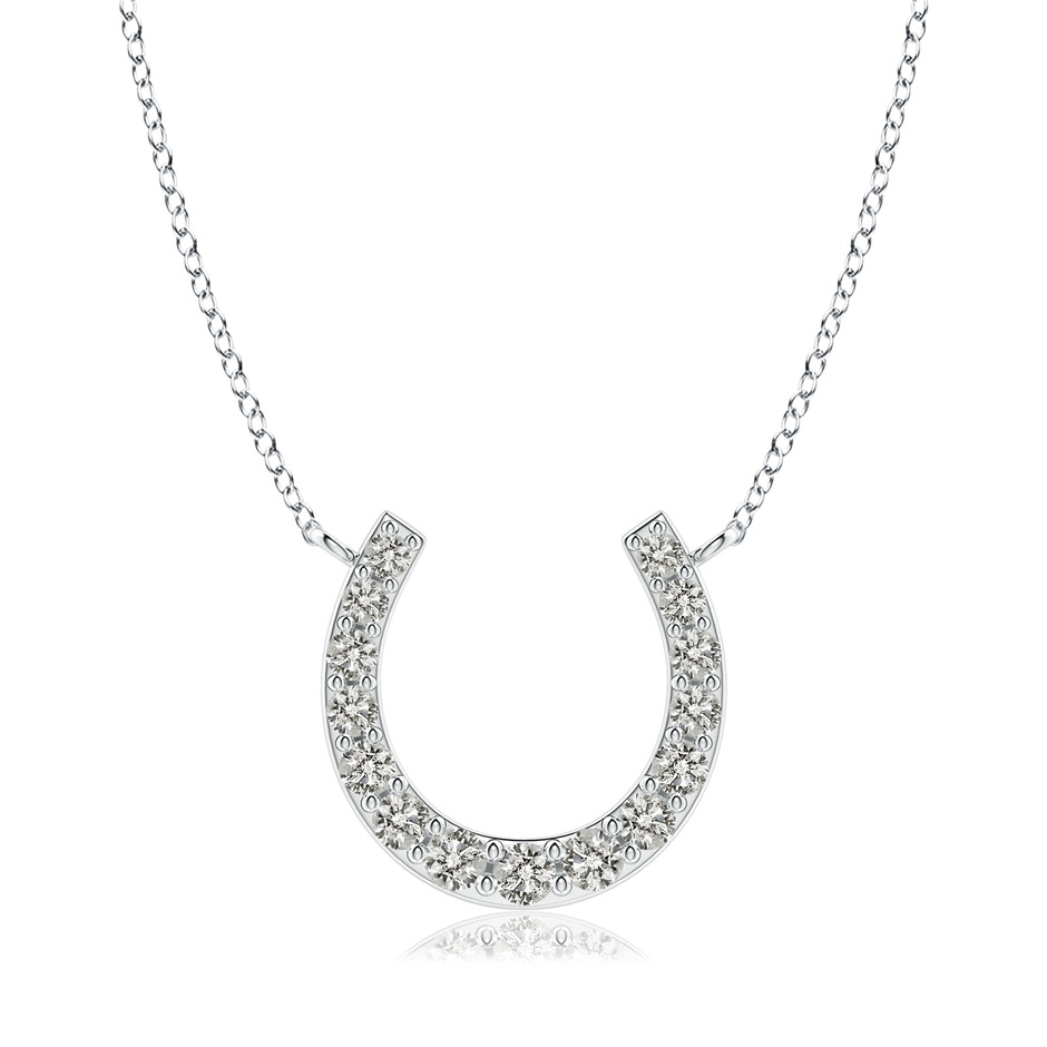 3.1mm KI3 Classic Diamond Horseshoe Necklace in 18K White Gold 