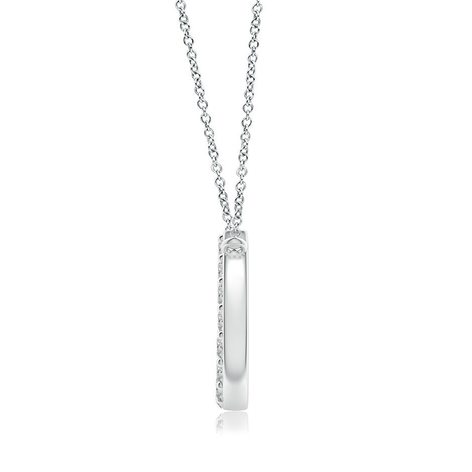 3.1mm KI3 Classic Diamond Horseshoe Necklace in 18K White Gold side 199