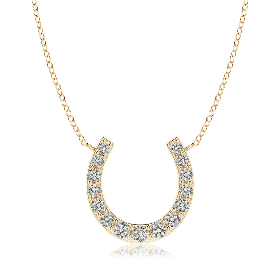 3.1mm KI3 Classic Diamond Horseshoe Necklace in Yellow Gold 