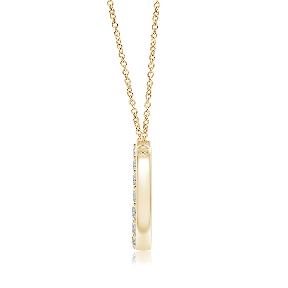 3.1mm KI3 Classic Diamond Horseshoe Necklace in Yellow Gold side 199