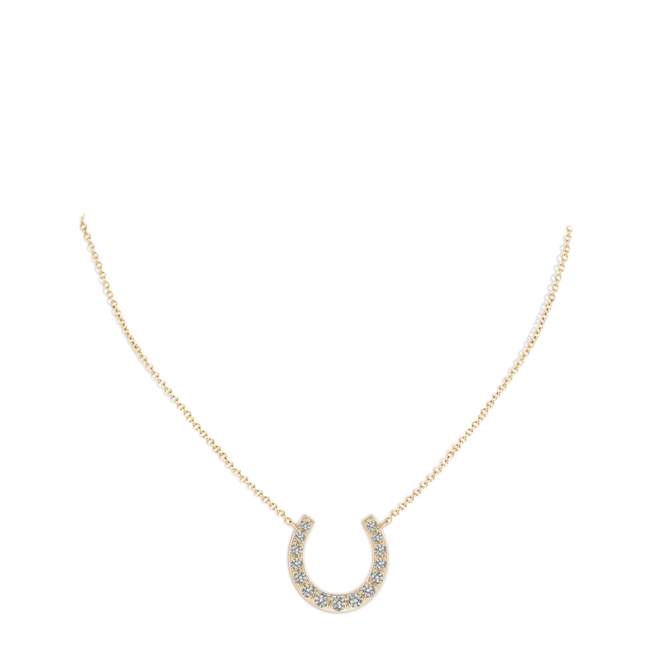 3.1mm KI3 Classic Diamond Horseshoe Necklace in Yellow Gold pen