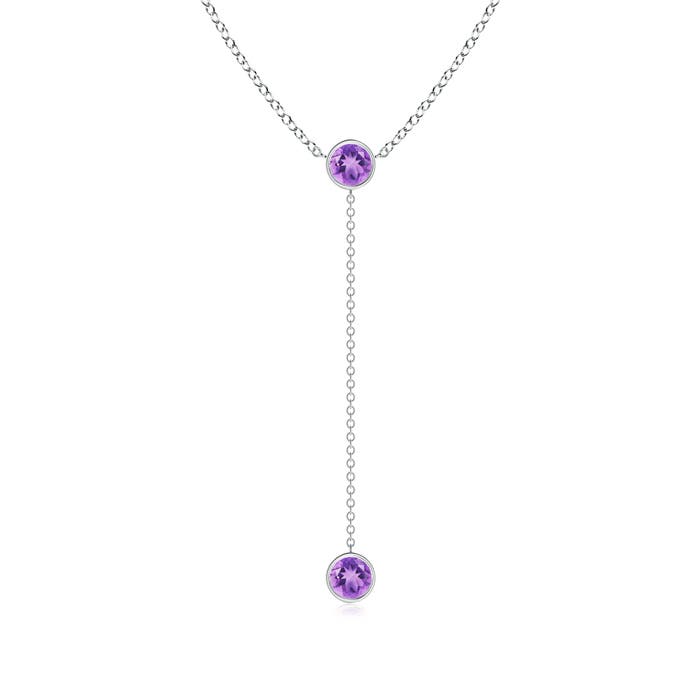 A - Amethyst / 0.9 CT / 14 KT White Gold