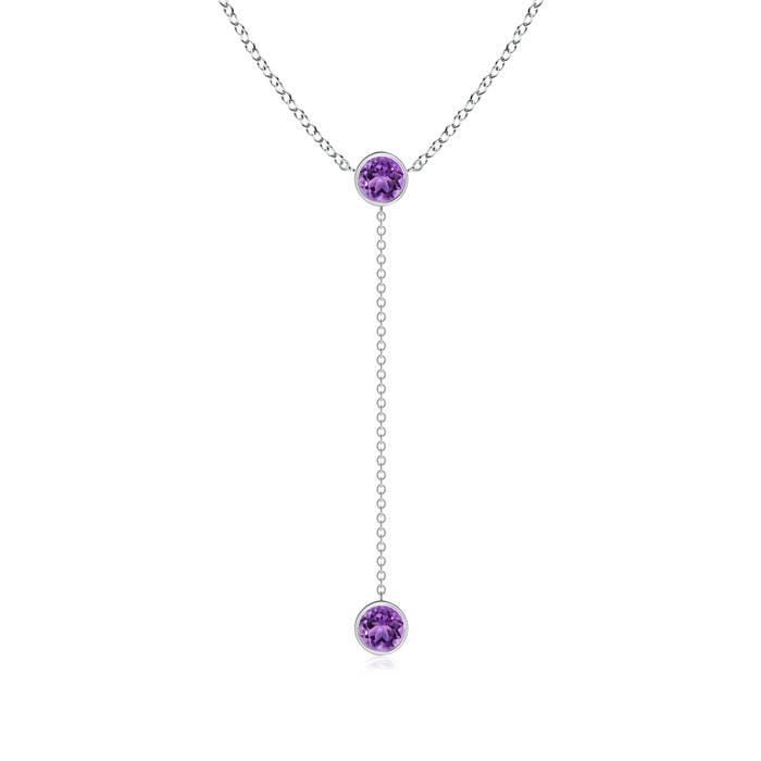 AA - Amethyst / 0.9 CT / 14 KT White Gold