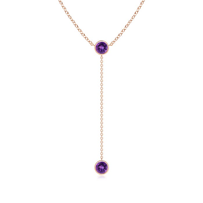 AAAA - Amethyst / 0.9 CT / 14 KT Rose Gold