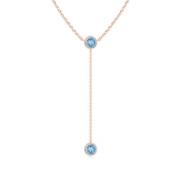 Dangle Rose Gold Aquamarine Necklaces & Pendants