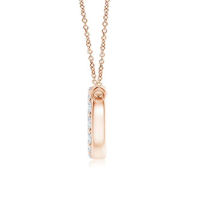 Round Natural Diamond Disc Pendant
