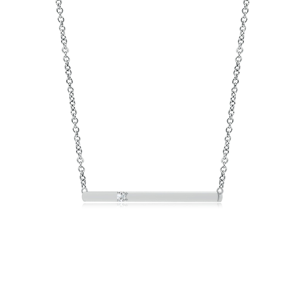 2.3mm GVS2 Solitaire Diamond Bar Pendant Necklace in P950 Platinum Side 199