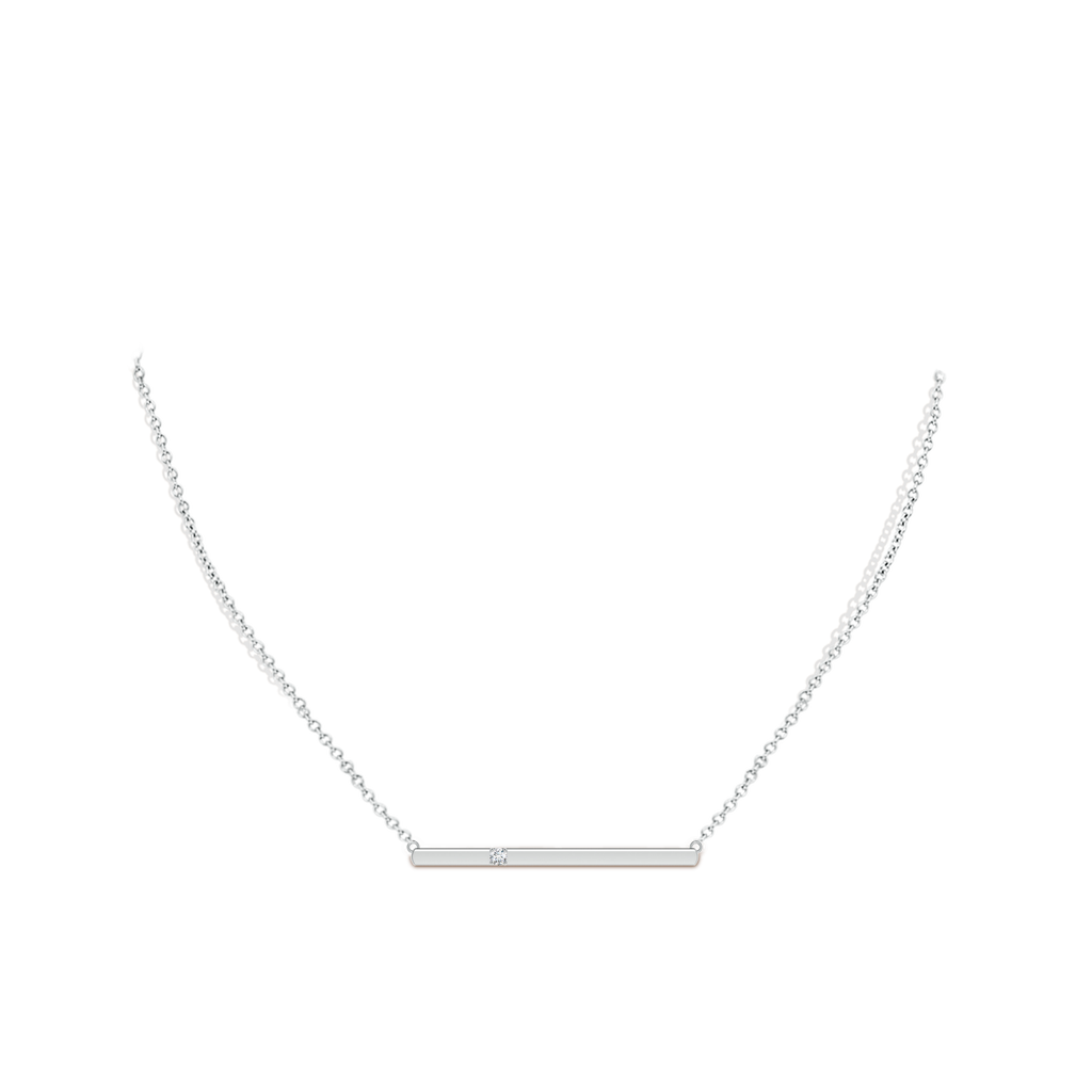 2.3mm GVS2 Solitaire Diamond Bar Pendant Necklace in P950 Platinum pen