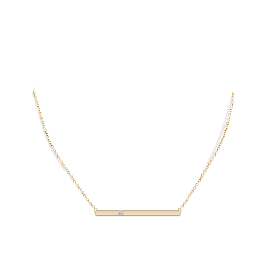 2.8mm HSI2 Solitaire Diamond Bar Pendant Necklace in 18K Yellow Gold pen