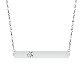 5.1mm GVS2 Solitaire Diamond Bar Pendant Necklace in P950 Platinum