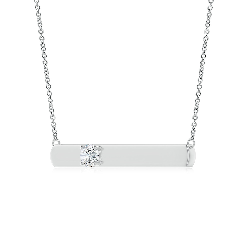 6.4mm GVS2 Solitaire Diamond Bar Pendant Necklace in P950 Platinum side 199