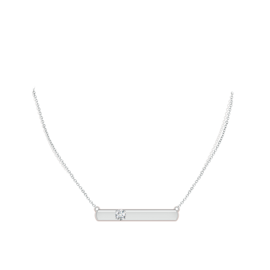 6.4mm GVS2 Solitaire Diamond Bar Pendant Necklace in P950 Platinum pen