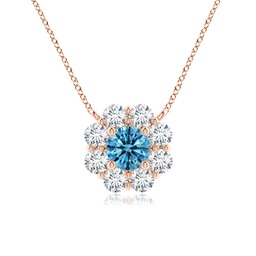 Rose Gold Rose Gold Blue Diamond Necklaces & Pendants