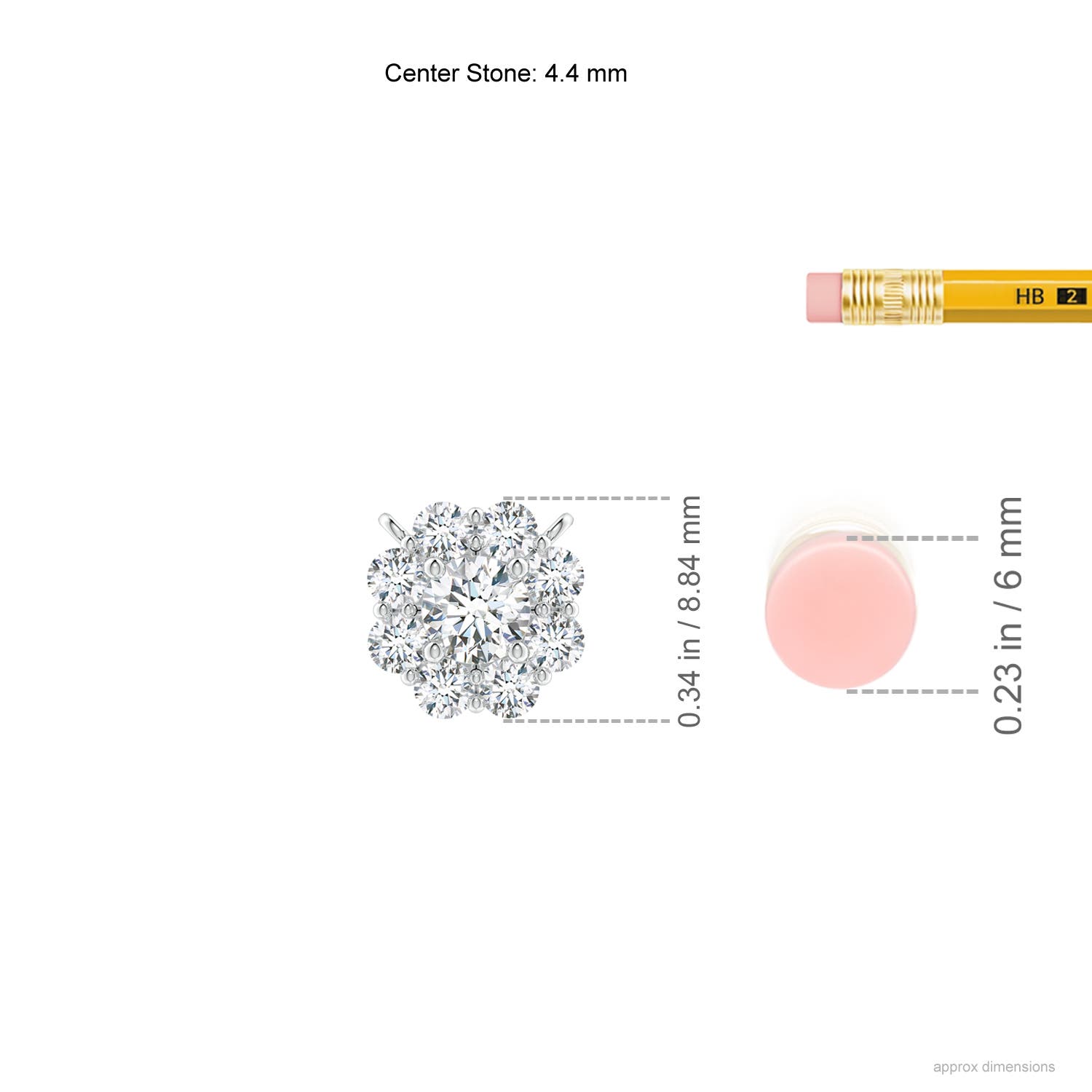 F-G, VS / 0.77 CT / 14 KT White Gold