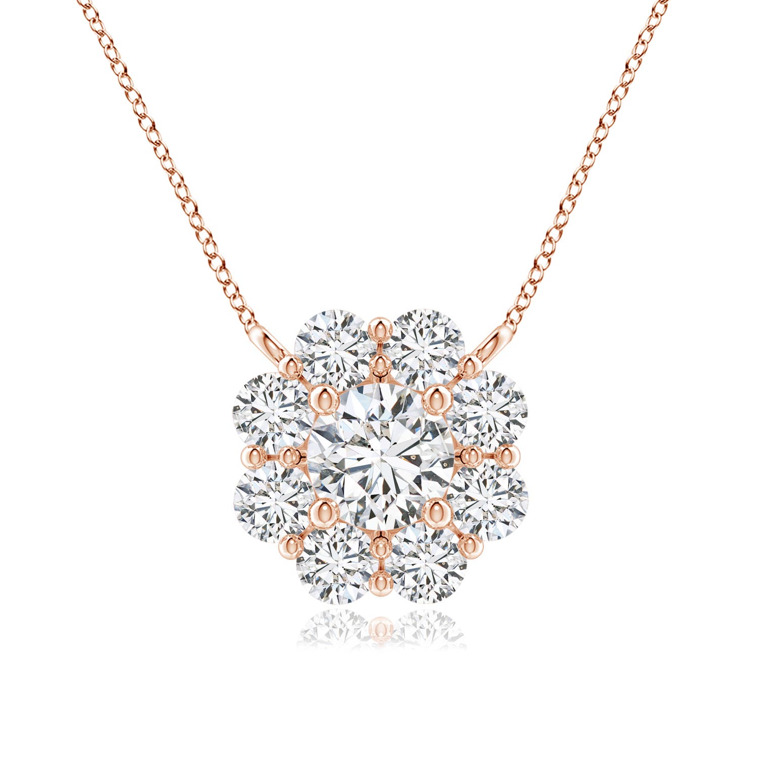 H, SI2 / 0.77 CT / 14 KT Rose Gold