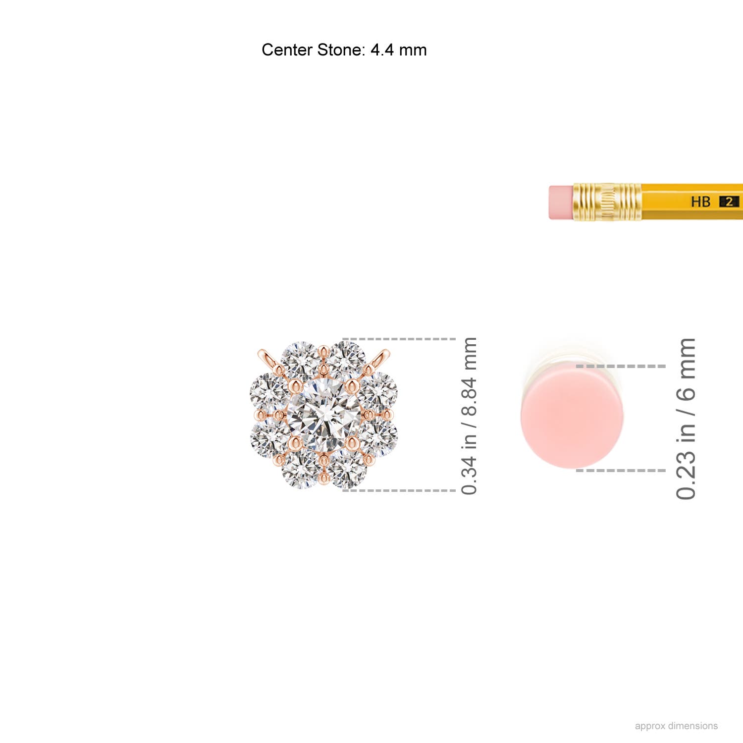 I-J, I1-I2 / 0.77 CT / 14 KT Rose Gold