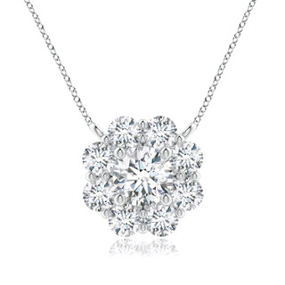 4.8mm GVS2 Floral Clustre Diamond Necklace in P950 Platinum